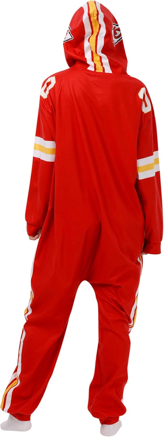 FOCO NFL unisex-adult Nfl Team Logo Gameday Ready Lounge Onesie One Piece Pajamas - Image 2