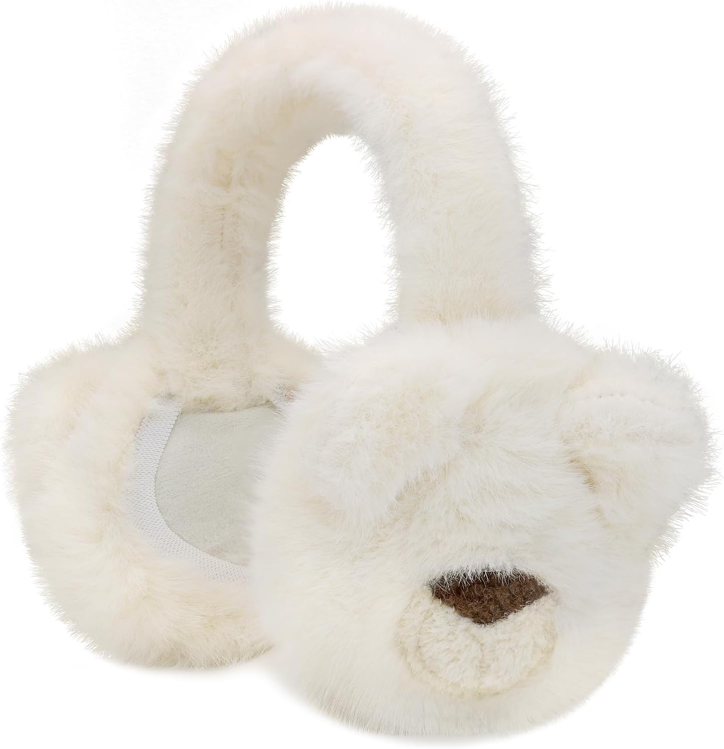 Kids Winter Ear Muffs Fuzzy Foldable Earmuffs Girls Soft Fluffy Ear Warmer Boys Toddler Cute Ear Cover for Cold