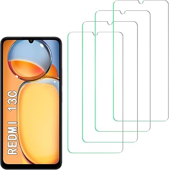 [4 Pack] Tempered Glass Screen Protector for Xiaomi Redmi 13C | Tempered Glass, Scratch Resistant, Easy-Install, Bubble Free, Anti-Fingerprint