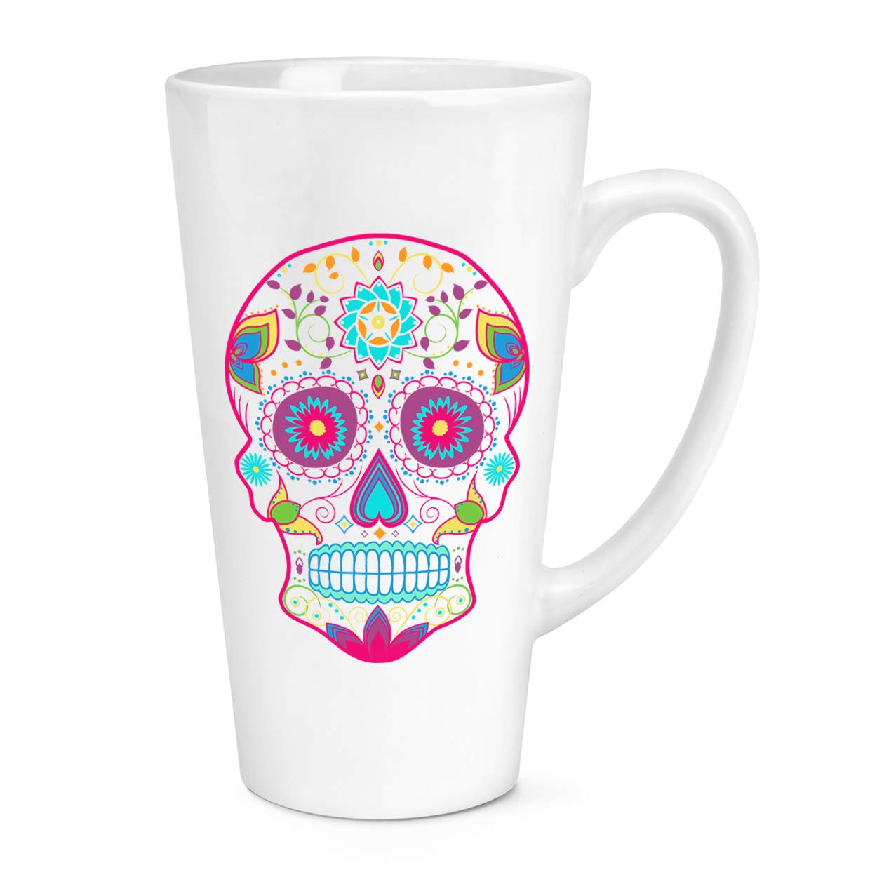Colourful Sugar Skull 17oz Large Latte Mug Cup