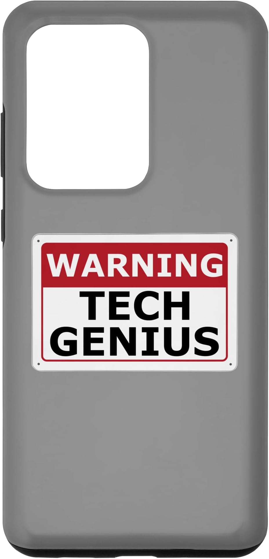 Galaxy S20 Ultra Tech Genius Playful Warning Sign Case