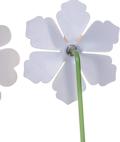Miniatura 7 de Topadorn Decoración floral de estacas de jardín, paquete de 4 flores de metal impermeables, para interiores y exteriores, césped, camino, patio,