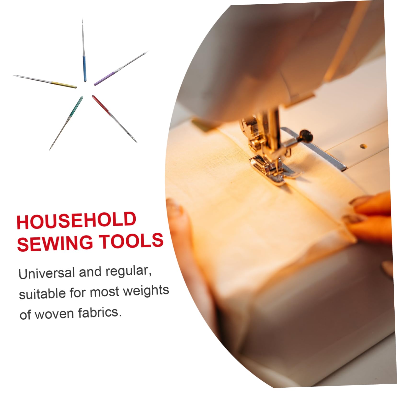 Sewroro 50Piezas Agujas de Máquina de Coser Agujas Versátiles para Tela Elástica Salto Accesorios Duraderos para Proyectos de Costura y Manualidades