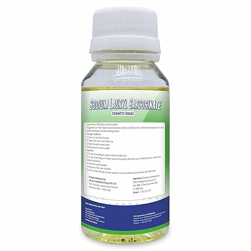 Lauril Sarcosinato de Sodio Líquido - 1.7 fl oz (1.69 onzas líquidas), lauril sarcosinato de sodio para champú, lauril sarcosinato de sodio para gel