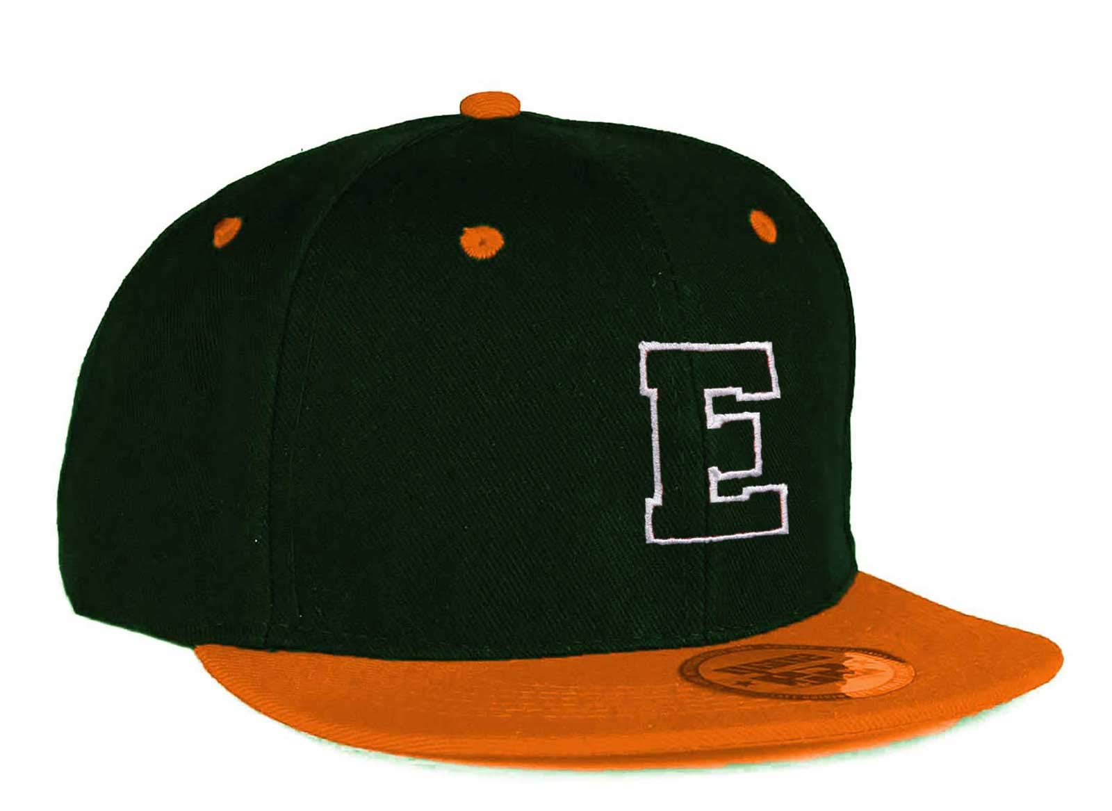Mfaz Morefaz Ltd Boys E Youth Kids Adult Siz Hats Snapback Orang Flat Peak Hat Girl Casual Baseball Cap A-Z Alphabet (, Adult)