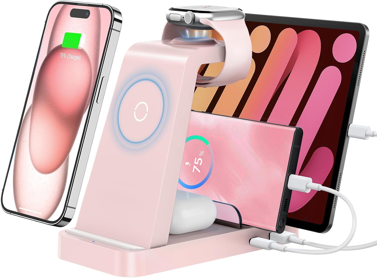 Station De Charge Sans Fil Samsung 5en1 - Réveil Inclus - 2m
