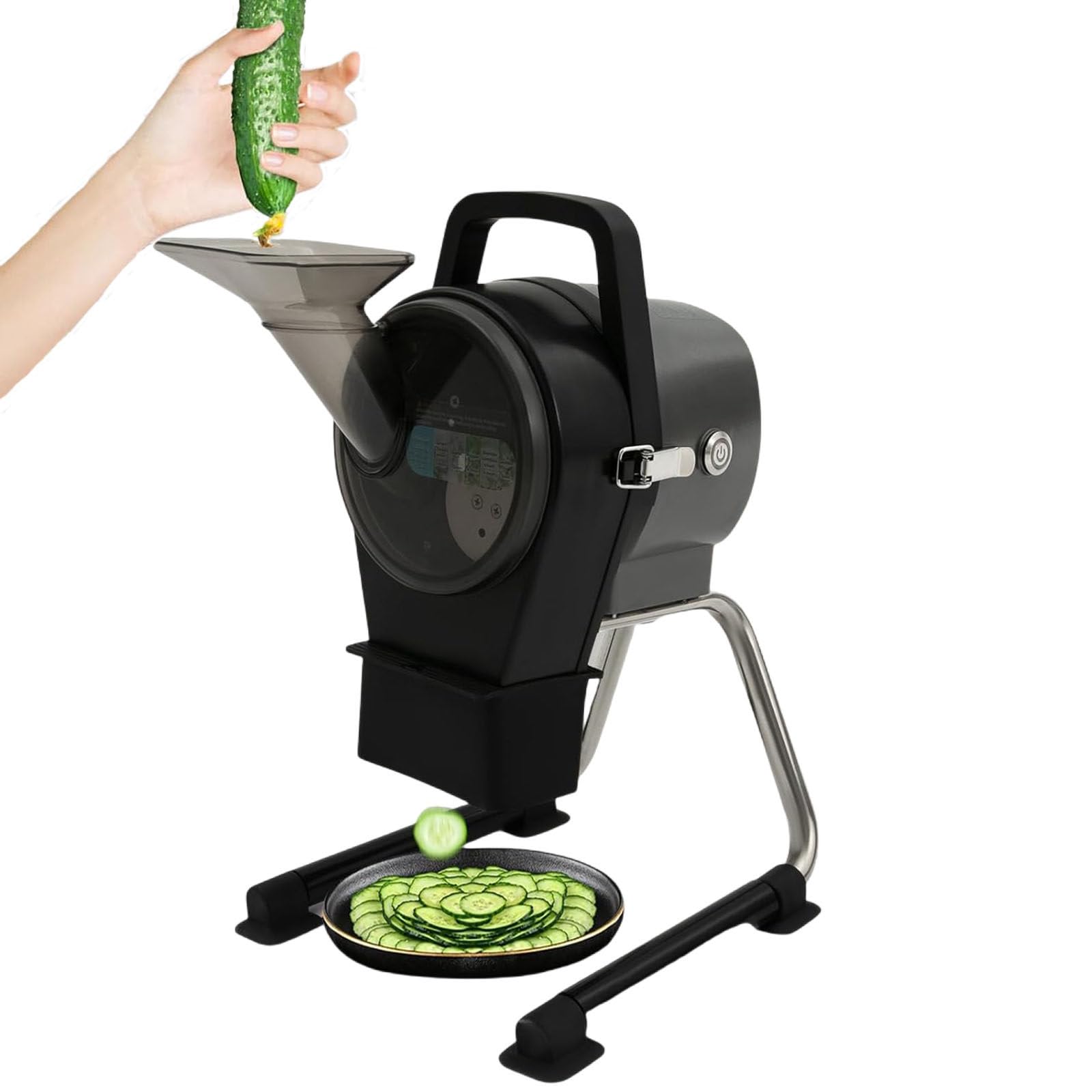 Upgrade Slicer Vegetable Fruit Chopper-Julienne Dicer Per Cucina, Affettatrice Per Patate, Grattugia Per Cavolo Regolabile, Affettatrice Per Cetrioli Sottile, Con 3 Coltelli Per Grattugiare,110V