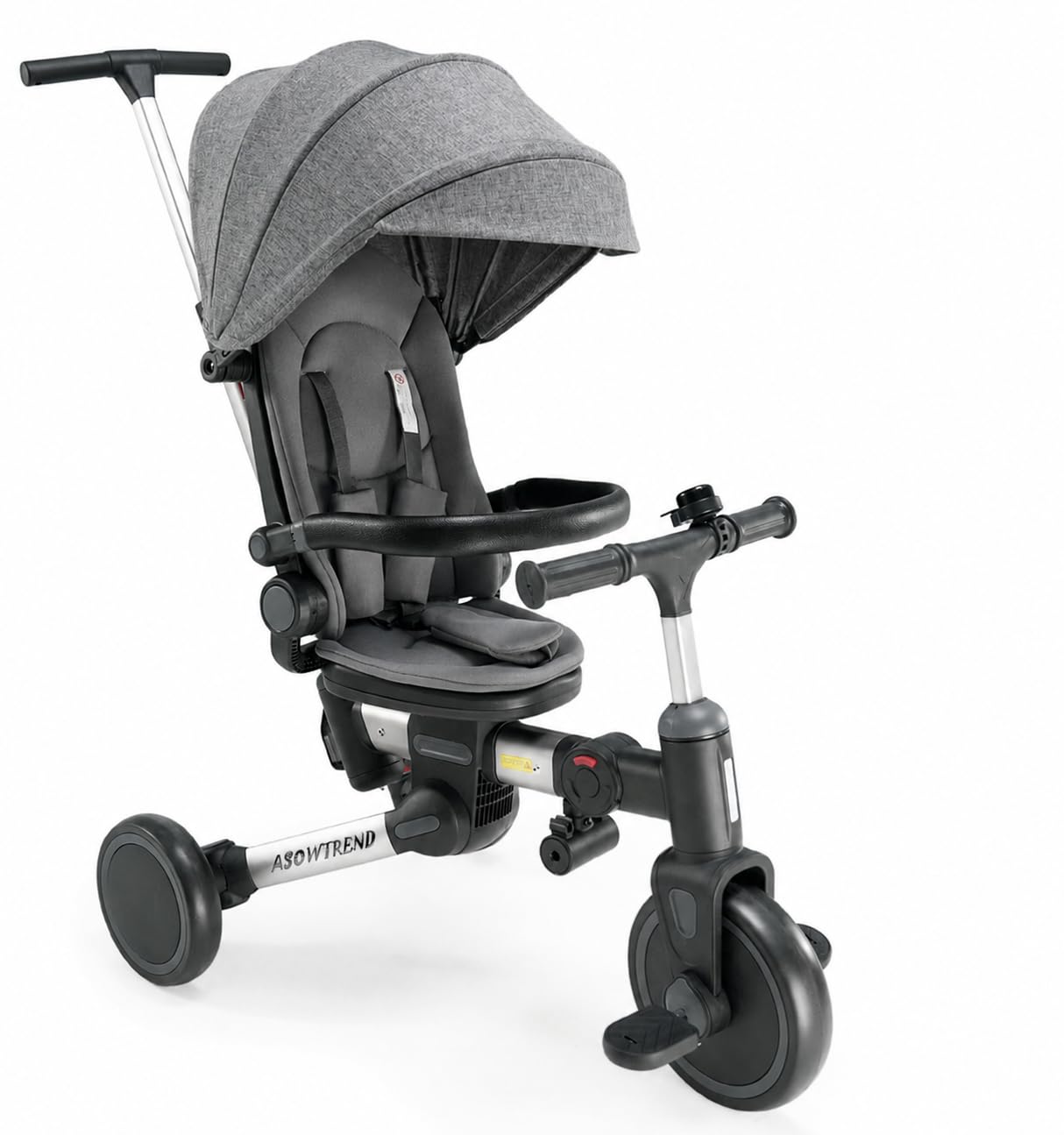 7in1 折りたたみ式三輪車 6ヶ月-6歳対応 GRAY Amazon.co.jp: 三輪車 手押し棒付き 7in1多機能 6 ヶ月～6 歳の子供用