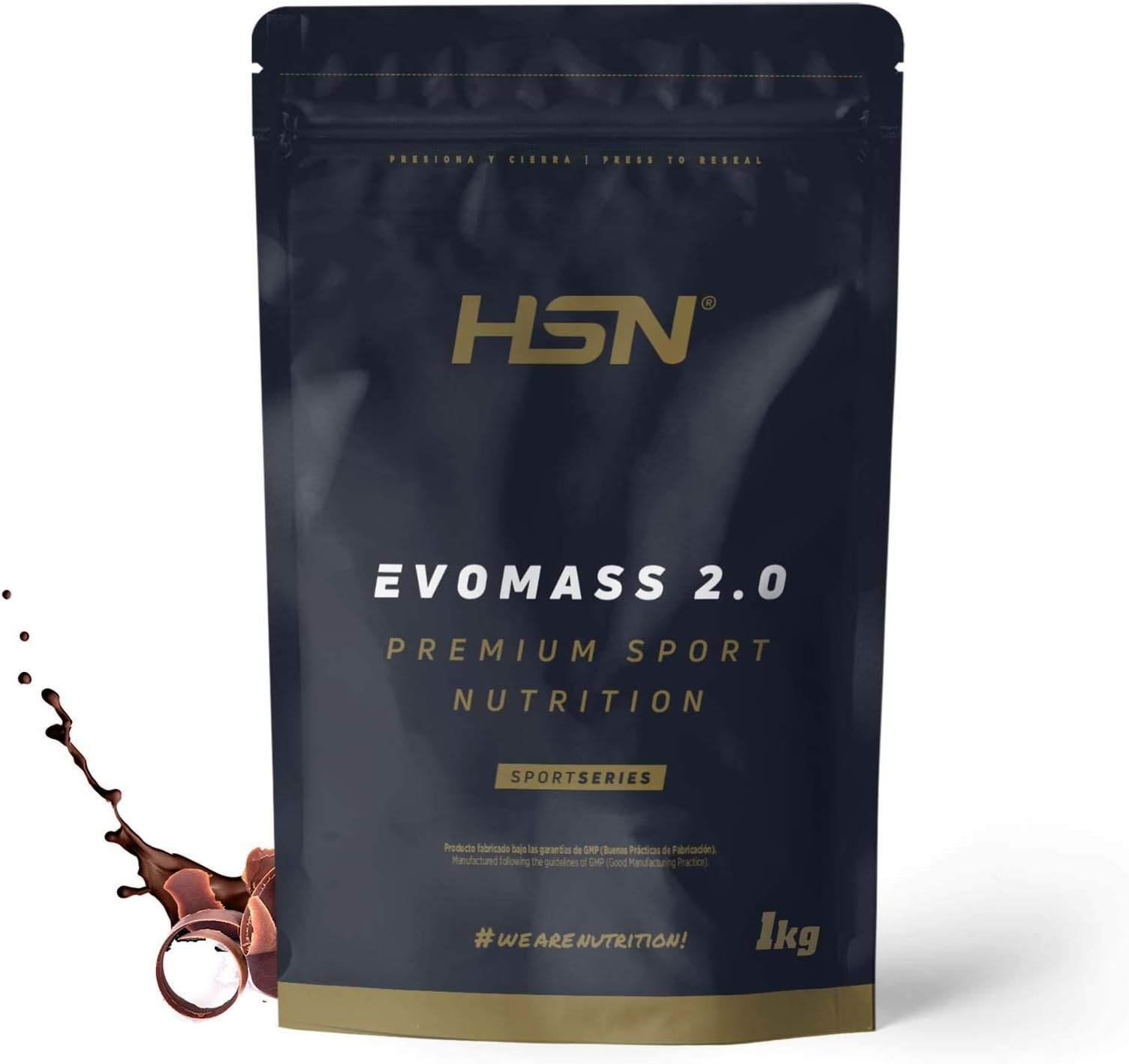 HSN Mass Gainer |EVOMASS 2.0-1 KG | High Protein Content | Ideal for Bulking | Less Sugar | Protein From Grass Fed Cows | Non GMO (Chocolate)