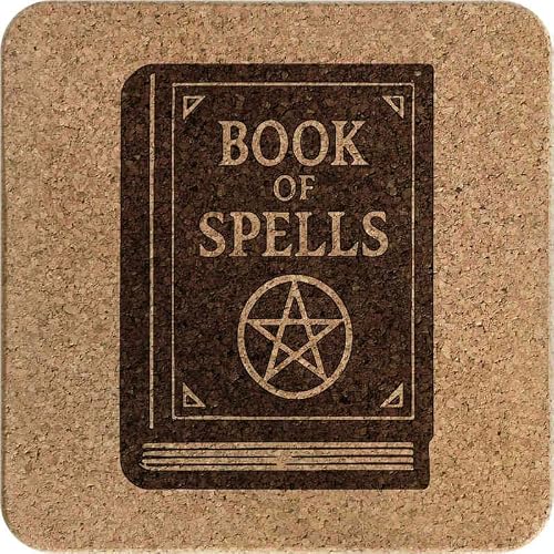 Image of Azeeda 'Pentagram Spell Book' Square Cork Trivet (TR00031788)