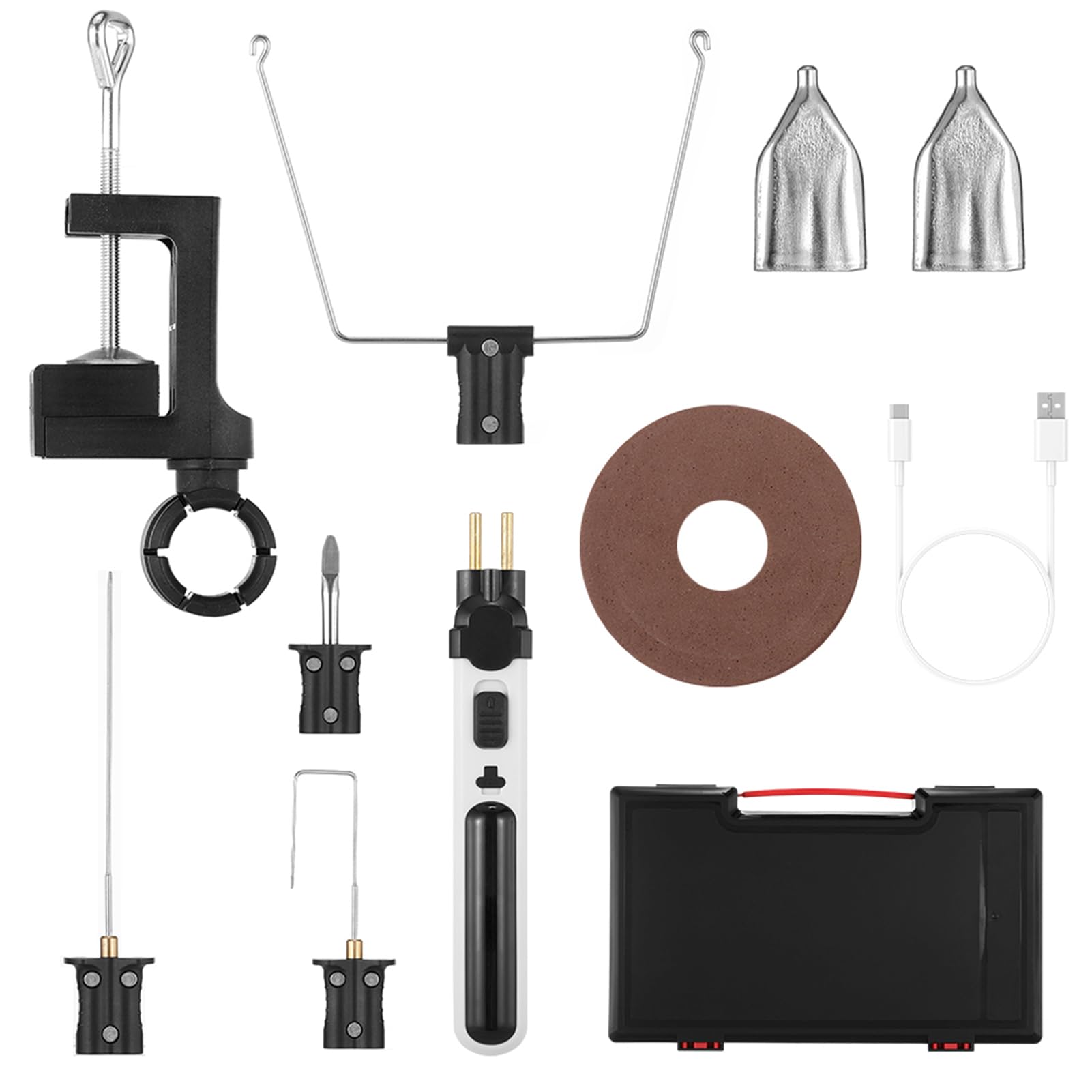 Coupe-mousse Portable sans Fil, Stylo de Découpe de Polystyrène à Fil Chaud pour L'artisanat Bricolage avec Lumière LED, Chauffage 5s, Rechargeable par USB (Multicolore #-2)