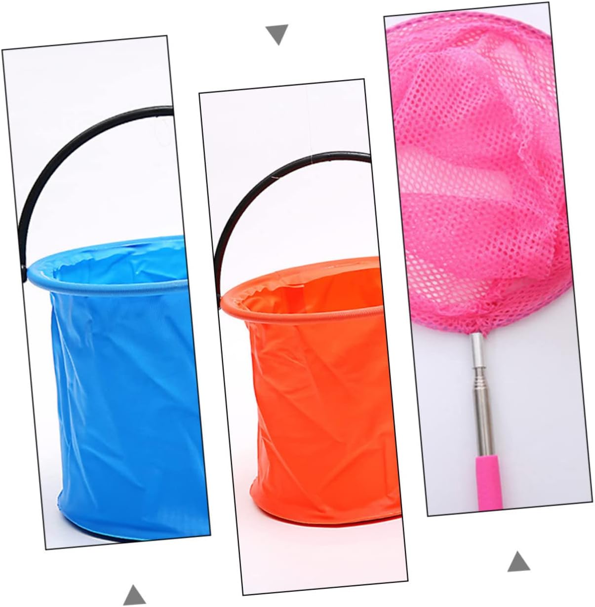 1Set Retractable Insect Nets for Fishing Net with Buckets for Catching Butterflies and Fish Outdoor Exploration