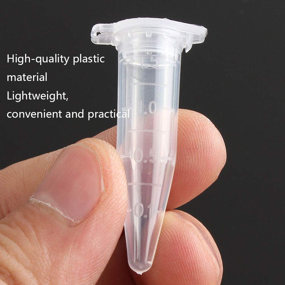 100 Pieces Micro Centrifuge Tubes 1.5ml Scale Plastic Micro Centrifuge