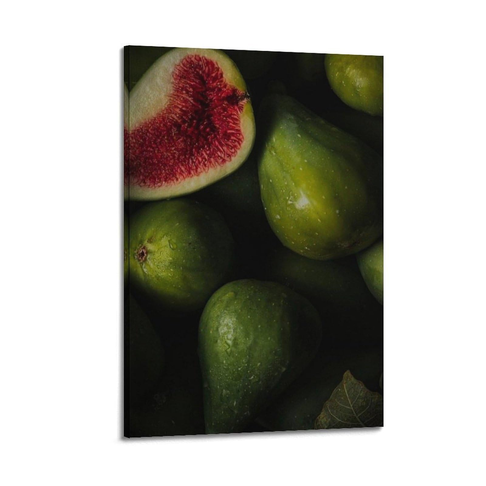 Grüne Feigen, Nahaufnahme, Wandkunst, frisches Obst, Dekoration für Küche und Wohnzimmer, Poster, dekorative Malerei, Leinwand, Wandposter und Kunstdruck, moderne Familienschlafzimmer-Dekoration