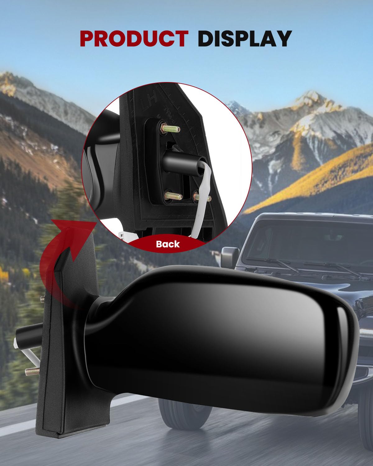 ECCPP Side View Mirrors For 2003-2008 Toyota Corolla - Driver & Passenger Set