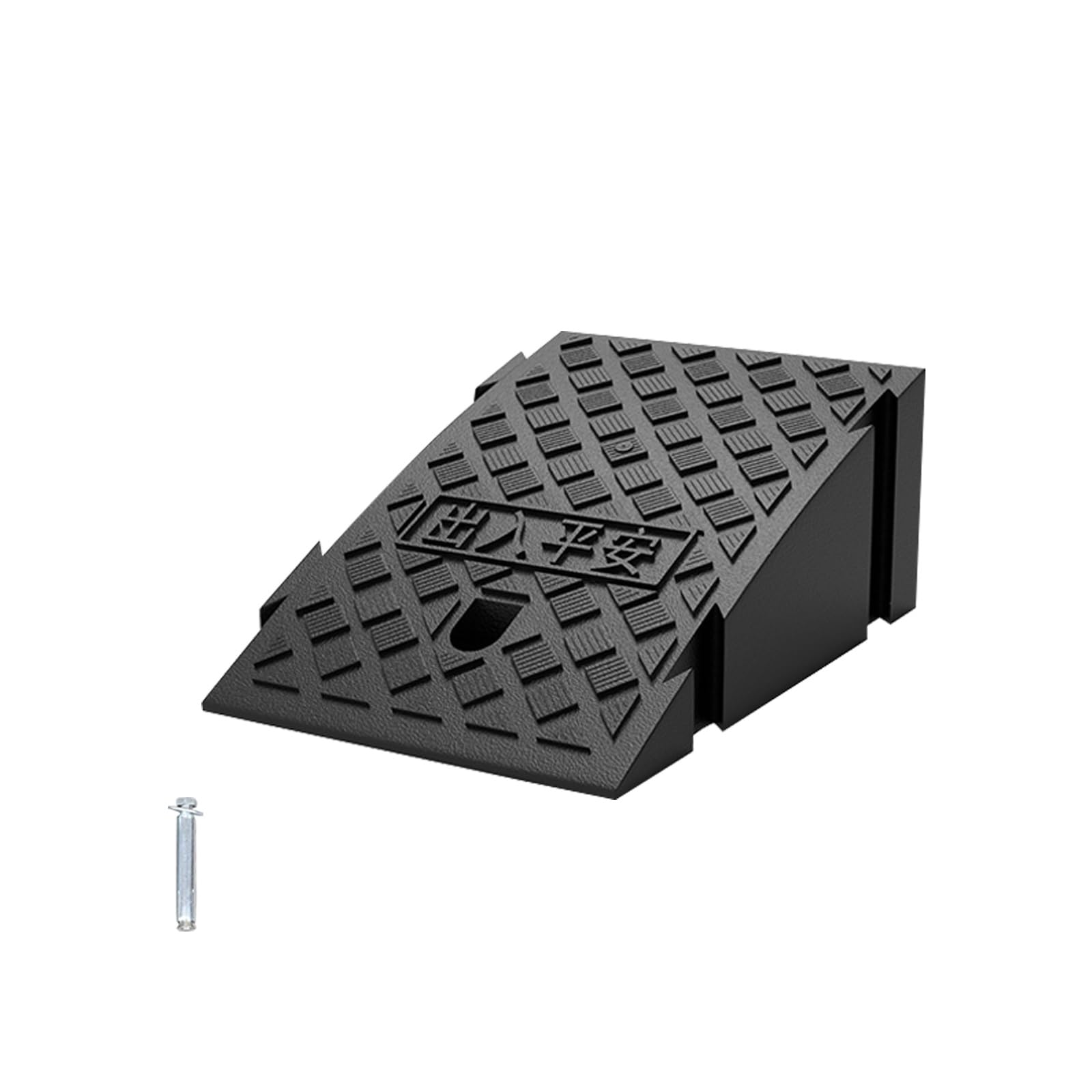 Rampas para Silla de Ruedas de Plástico, Rampas de Umbral Ligeras, Rampas para Sillas de Ruedas con Enclavamiento, para Aceras(Black,16cm/6.3in)