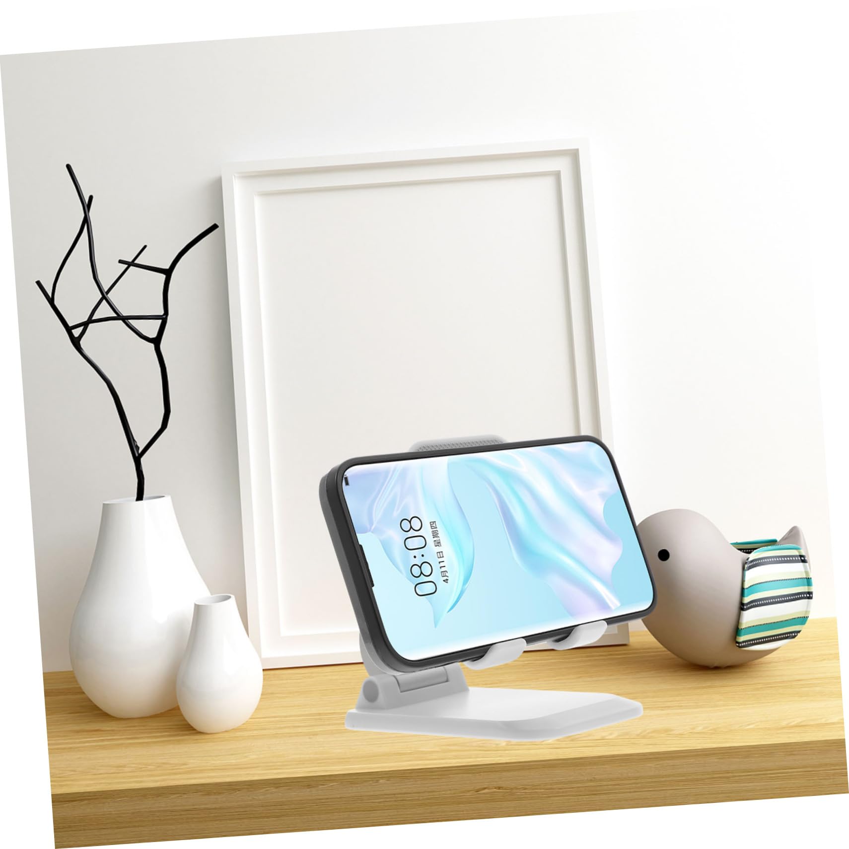 OSALADI 3pezzi Supporto Per Smartphone Regolabile e Supporto Per Tablet e Cellulari Design Ergonomico Con Base Antiscivolo Per Videochiamate e Visione Di Film Perlato