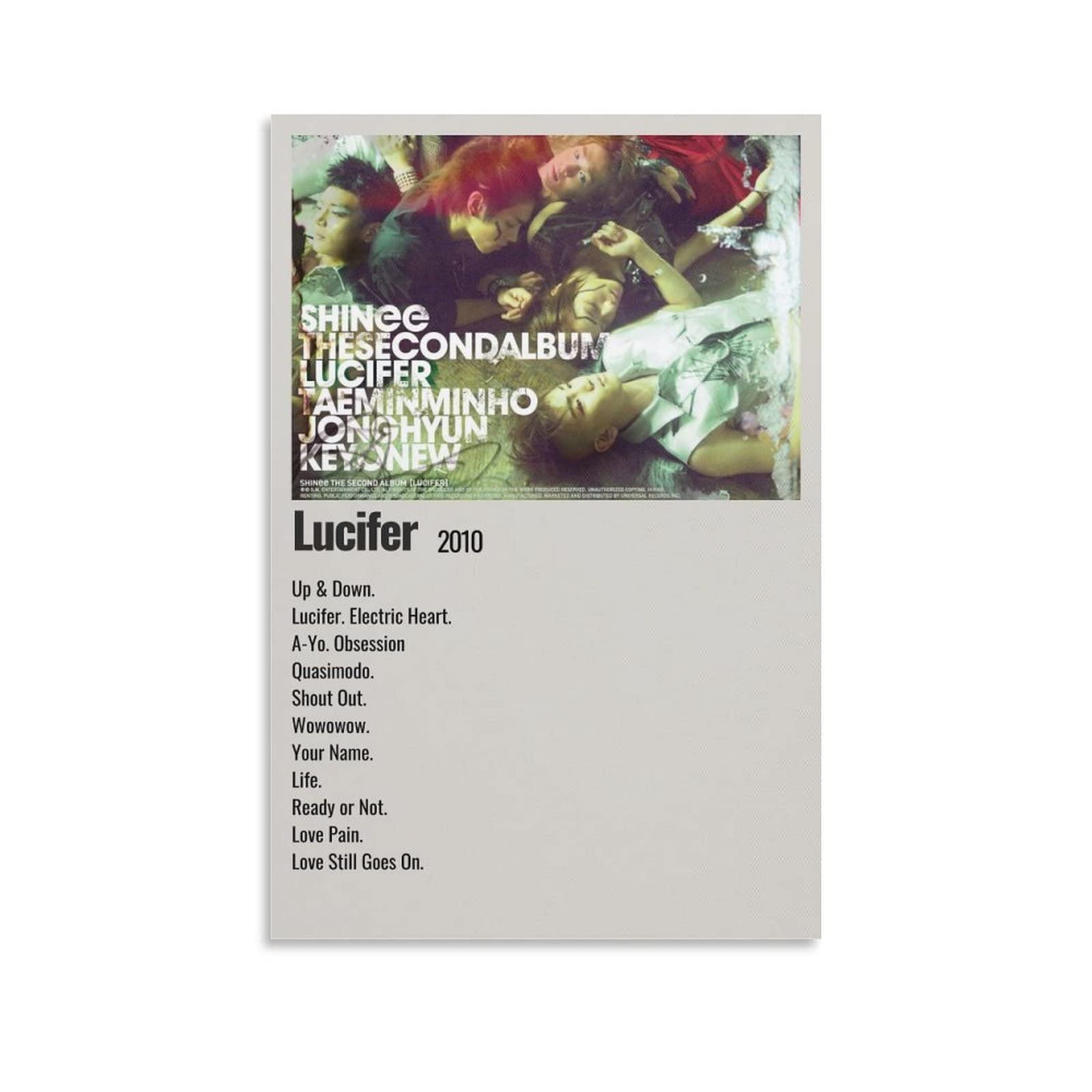 SHINee Lucifer 2010 Shinee Canvas Poster Wall Decorative Art Painting Living Room Bedroom Decoration Gift Unframe-style12x18inch(30x45cm)
