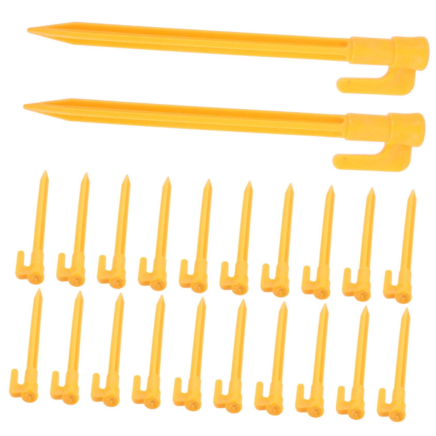 Estacas para tienda de campaña ultra-ligeras de plástico resistente pack de 24 piezas de camping