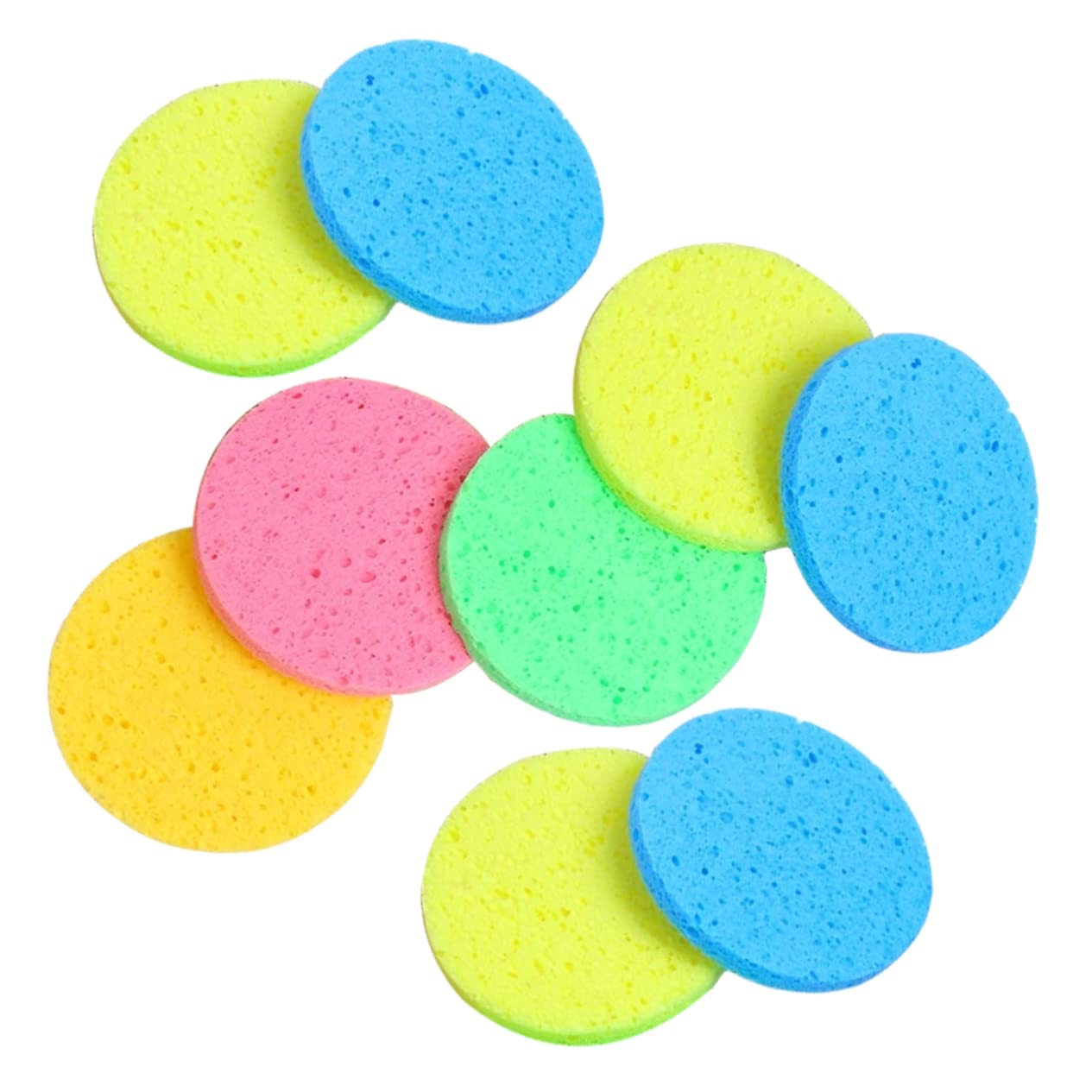 OATIPHO 30Pcs Round Makeup Removal Face Sponges Compressed Pulp Cleansing Pads for Deep Cleaning Gentle Exfoliation Travel Friendly for Skincare Routines