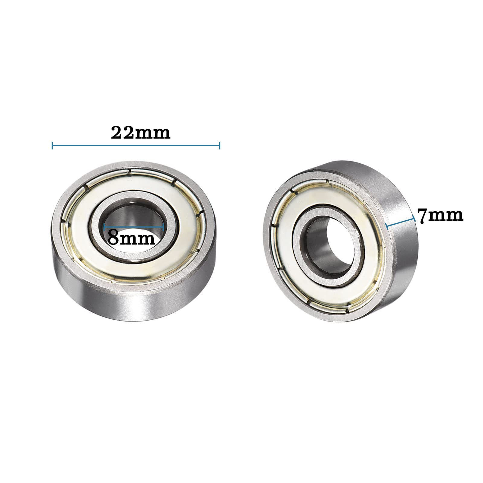 Cuscinetti A Sfere 6000-2RS 10x26x8mm - Kit 2 Pezzi In Acciaio Carbonio, Doppia Tenuta - Foto 9