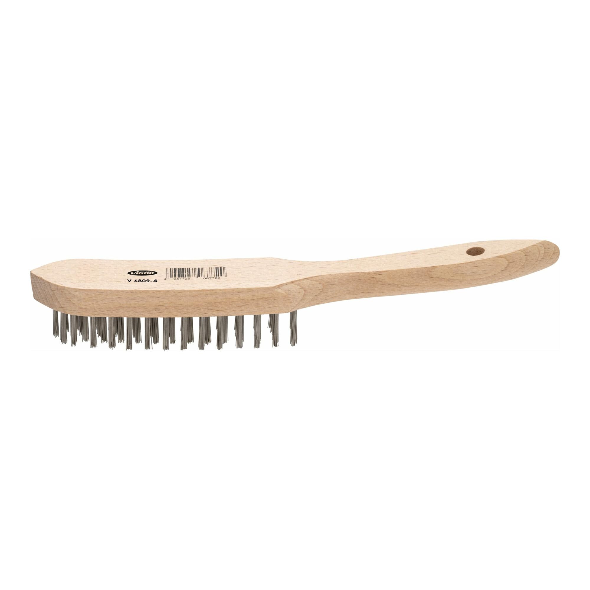 Vigor V6809-4 - Cepillo de alambre de acero, color madera