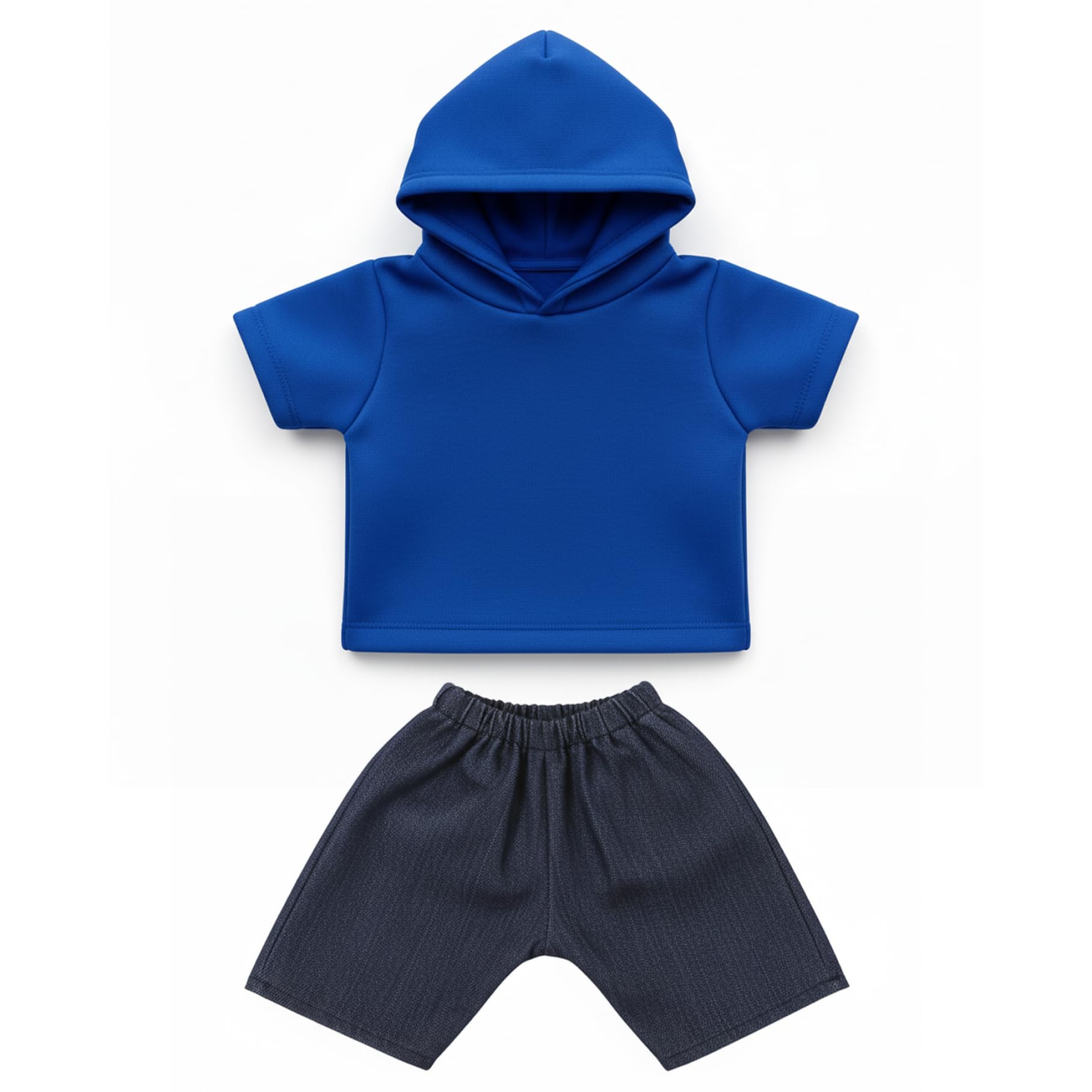 Ameble 2-Piece Stuffed Animal Clothes Set Blue T-Shirt and Jeans Outfit for 12 Inch Plush Toys Teddy Bear Clothes - Blue