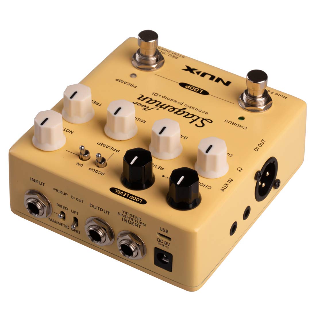 Amazon.com: NUX Stageman Floor Acoustic Preamp/DI Pedal with