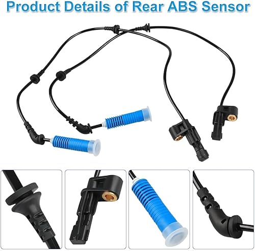 Miniatura 5 de 4 sensores de velocidad de rueda ABS compatibles con BMW 325Ci 330Ci 320i 325i 330i M3 Z4 2002 2003 2004 2005 2006, repuesto para 34526752681,