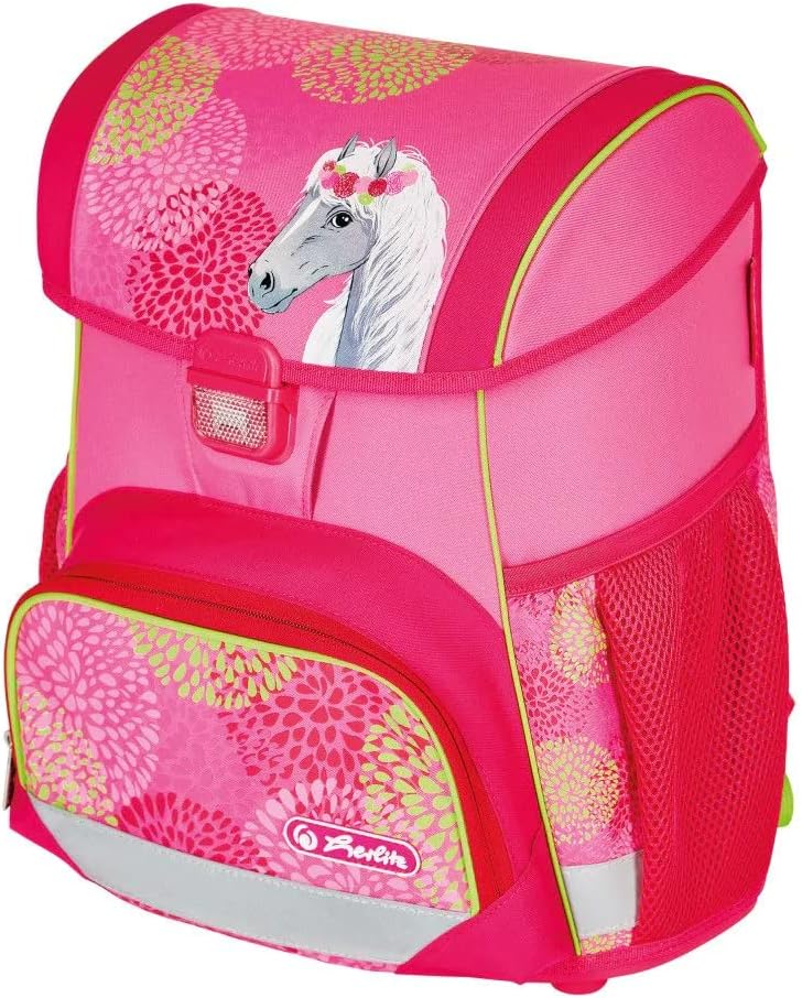 Herlitz Plecak szkolny Loop Młodzieżowy Tornister Torba na plecy | Pojemność 16L | Męski Damski Unisex Sportowy | Dla Ucznia Studenta Na co dzień | Pojemny Wytrzymały | Bloomy Horse
