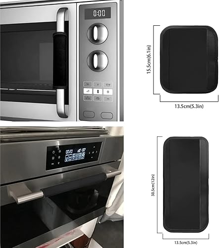 Miniatura 4 de Santa's Clothes - Manijas de repuesto para nevera, 4 unidades, guantes de Navidad para manija de puerta de microondas para cocina, más tiempo para