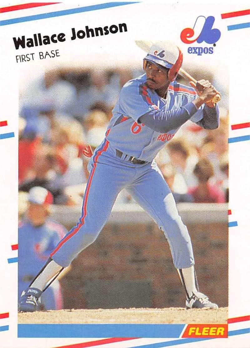 1988 Fleer Baseball 186 Wallace Johnson Montreal Expos Official MLB Trading Card