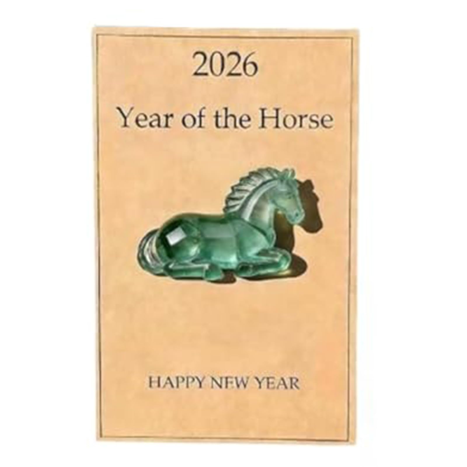Style C Lucky Crystal Horse Figurine 2026 - Clear Amethyst Green Resin Year Of The Horse Statue, Good Luck Mascot Ornament, New Year Zodiac Desk Decor, Symbol Of Strength, Wisdom & Success