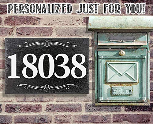 Slate Address Plaques - Customized Wall Plaque House Address Plaque For Outside - Personalized Address House Plaque Home Address Signs For House #TOP2