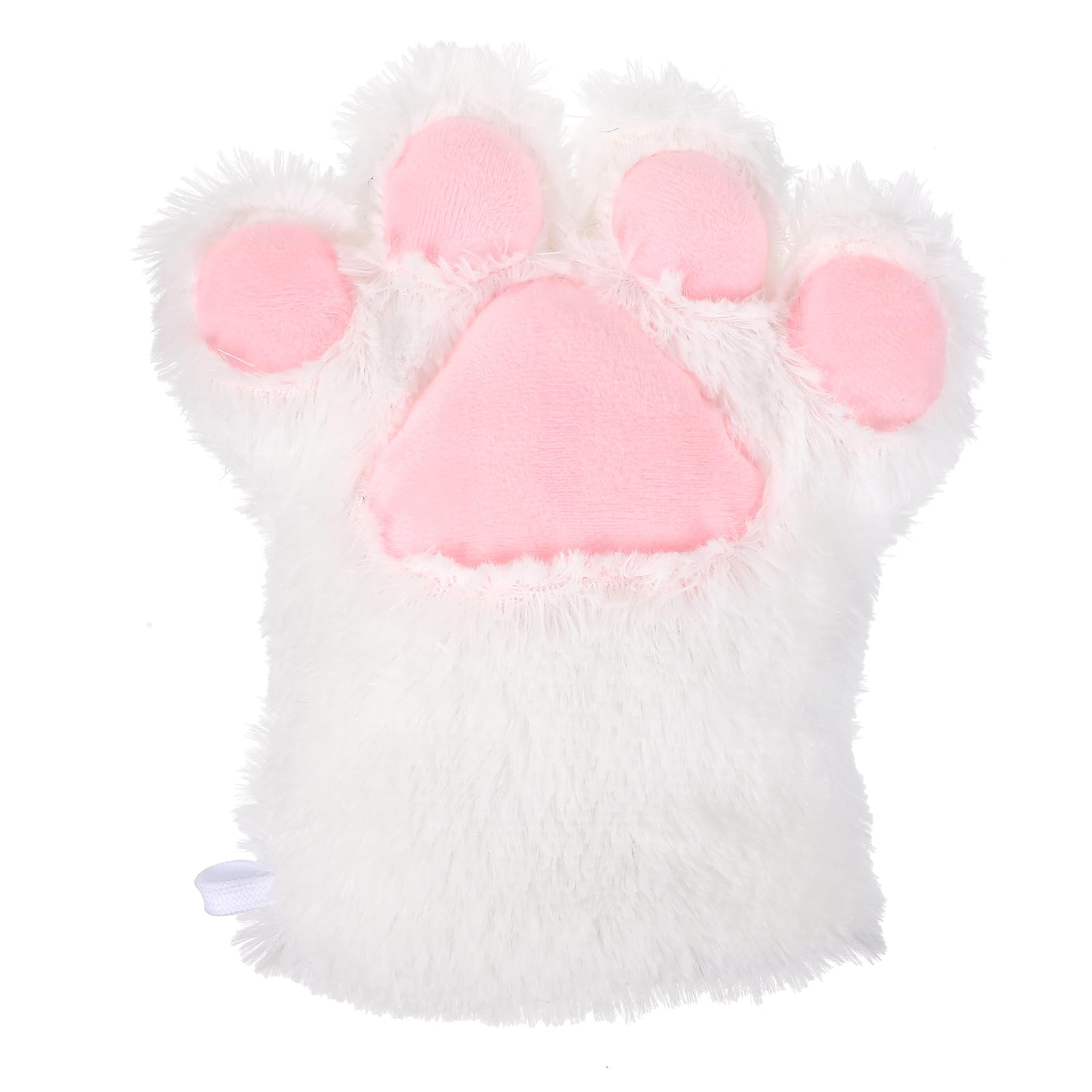 ibasenice Kids Cat Paw Gloves Plush Bear Claw Cosplay Warm Handwear for Winter Dress up Accessories, White, 20x16 cm