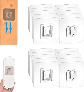 Transparent Double-Sided Adhesive Wall Hooks, Applicabley Transparent Adhesive Wall Hooks, Double-Sided Adhesive Wall Hooks Hanger Strong Transparent Hooks, Self-Adhesive Nail Free No Damage 10PCS