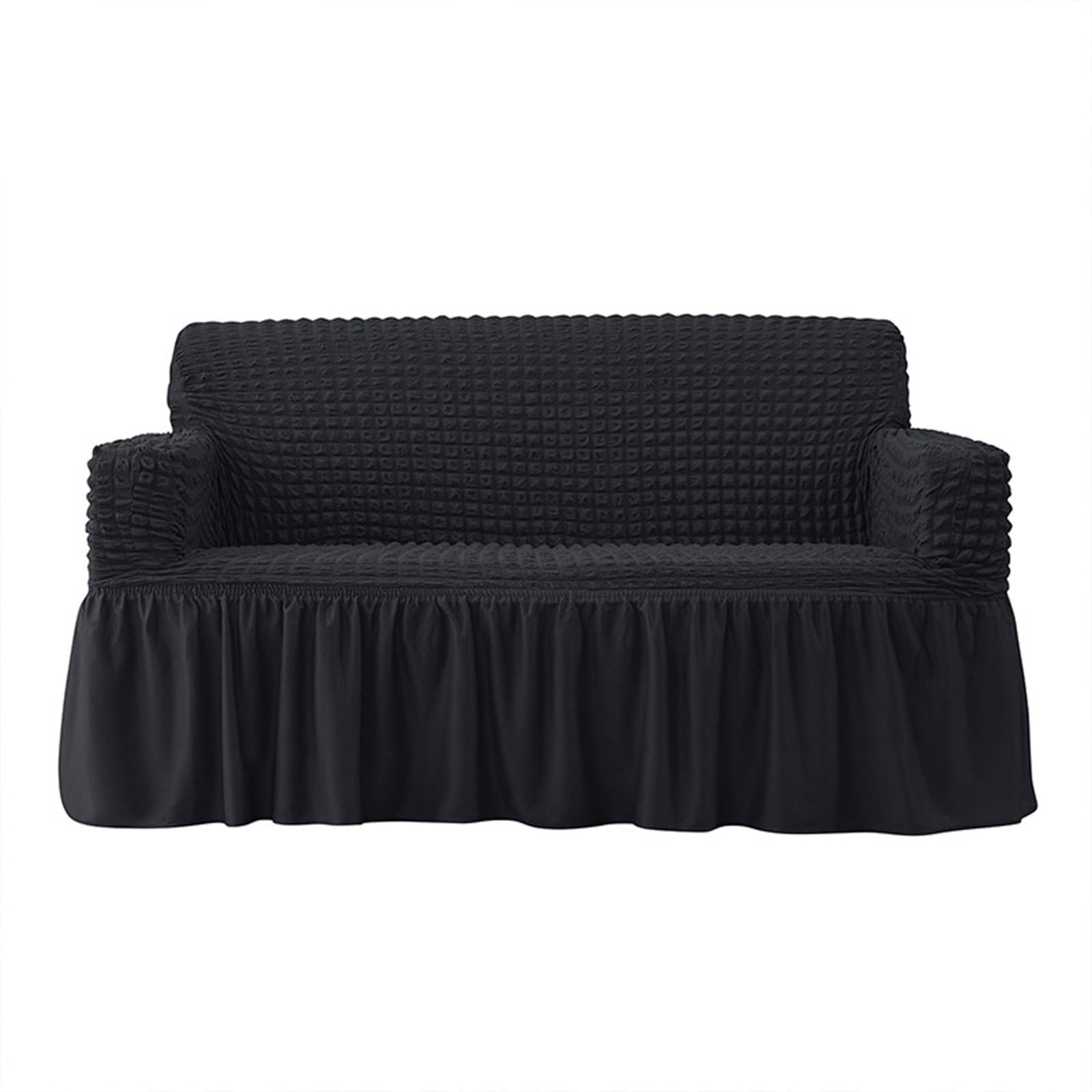 Housse de canapé extensible noire pour salon accueillant et animaux