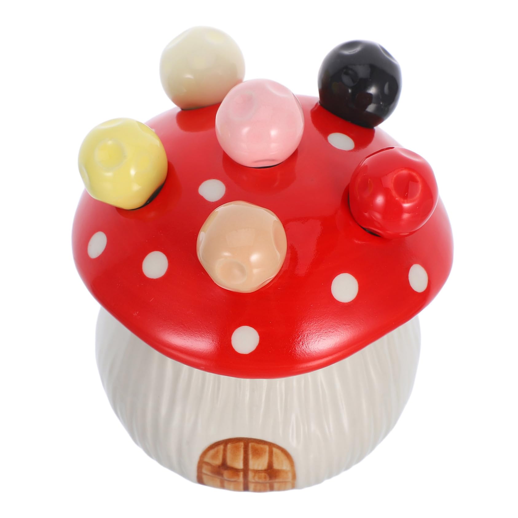 Porte-fourchettes champignon en céramique pour un apéritif convivial en famille