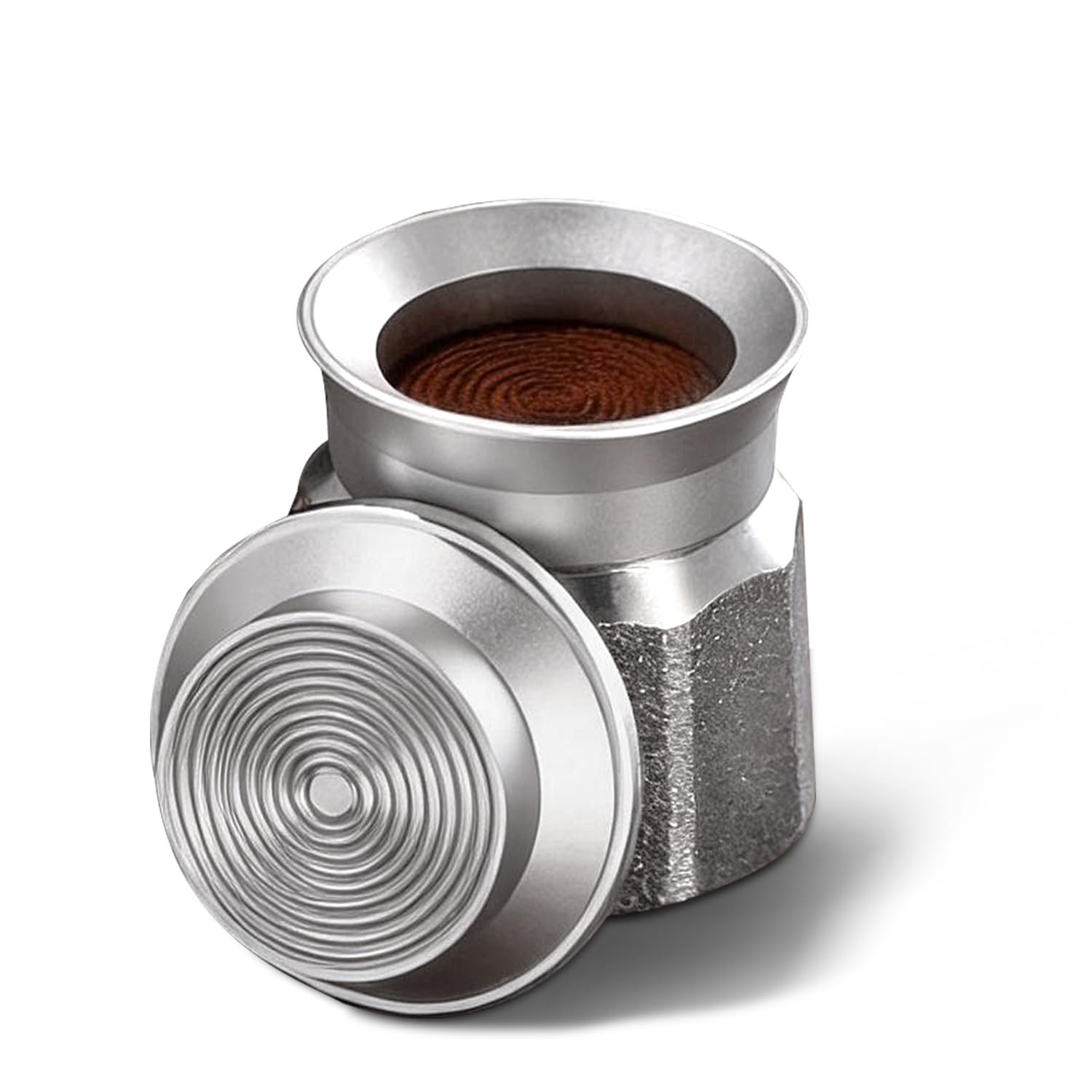 Bincoo Aluminum Coffee Tamper for Moka Pot,Italian Coffee Maker Dosing Funnel For Moka 2…
