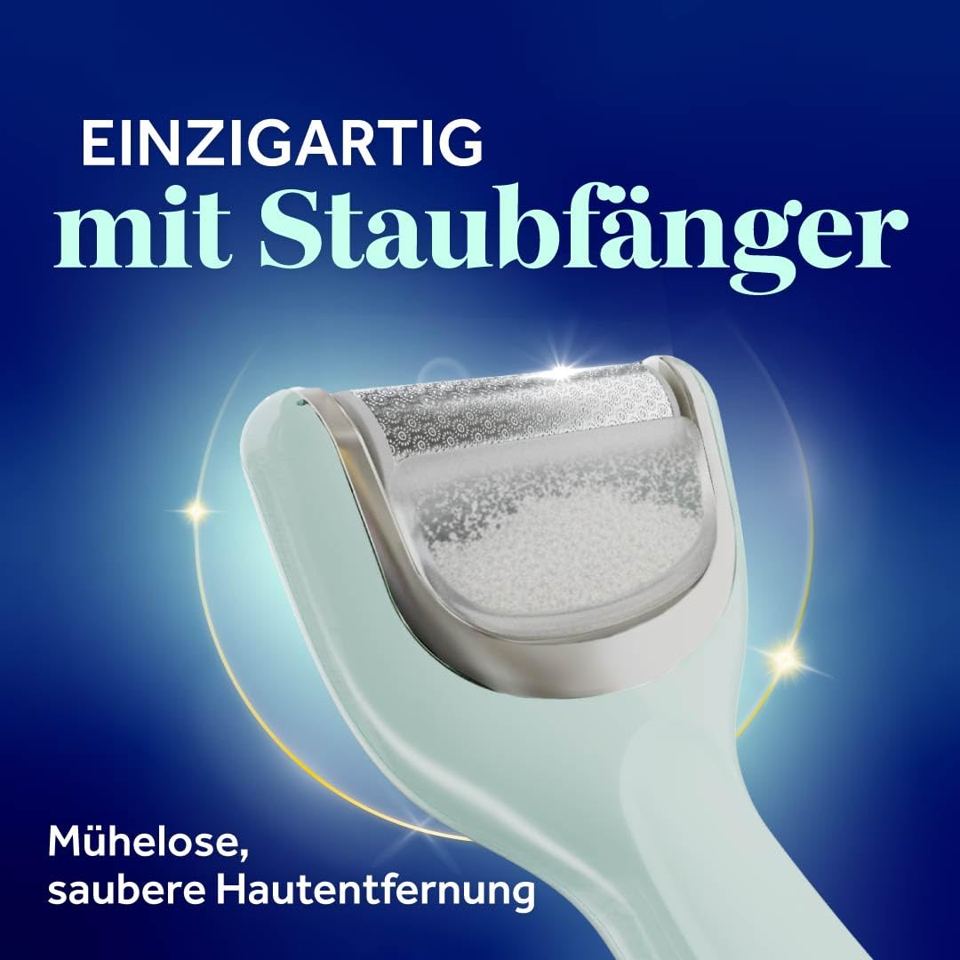 Dr. Scholl’s Pedi Perfect Pro Wasserdichter, Wiederaufladbarer, Elektrischer Fußhornhautentferner mit x3 Rollenköpfen – Entfernt harte Haut für weiche schöne Füße, 90 Minuten Laufzeit, Staubfänger