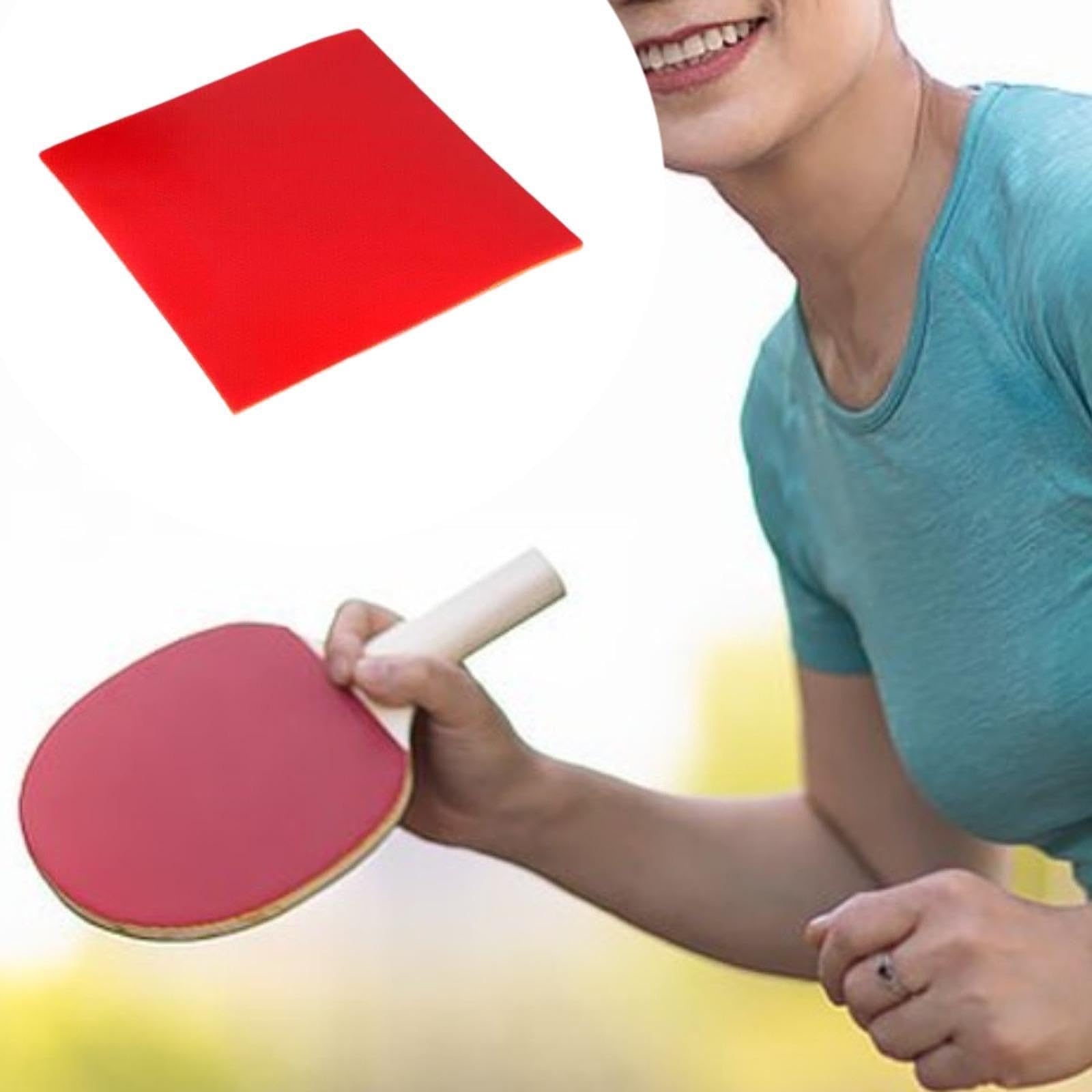 Table Tennis Racket Rubber Lightweight Highly Elastic Table Tennis Accessory Red-image-16