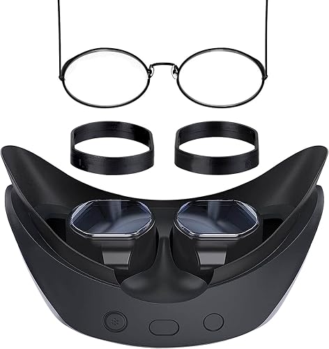 PECOOVR Protector espaciador de gafas para PSVR 2, un par de lentes antirrayones adaptador de anillo evita que los anteojos se rayen, compatible con