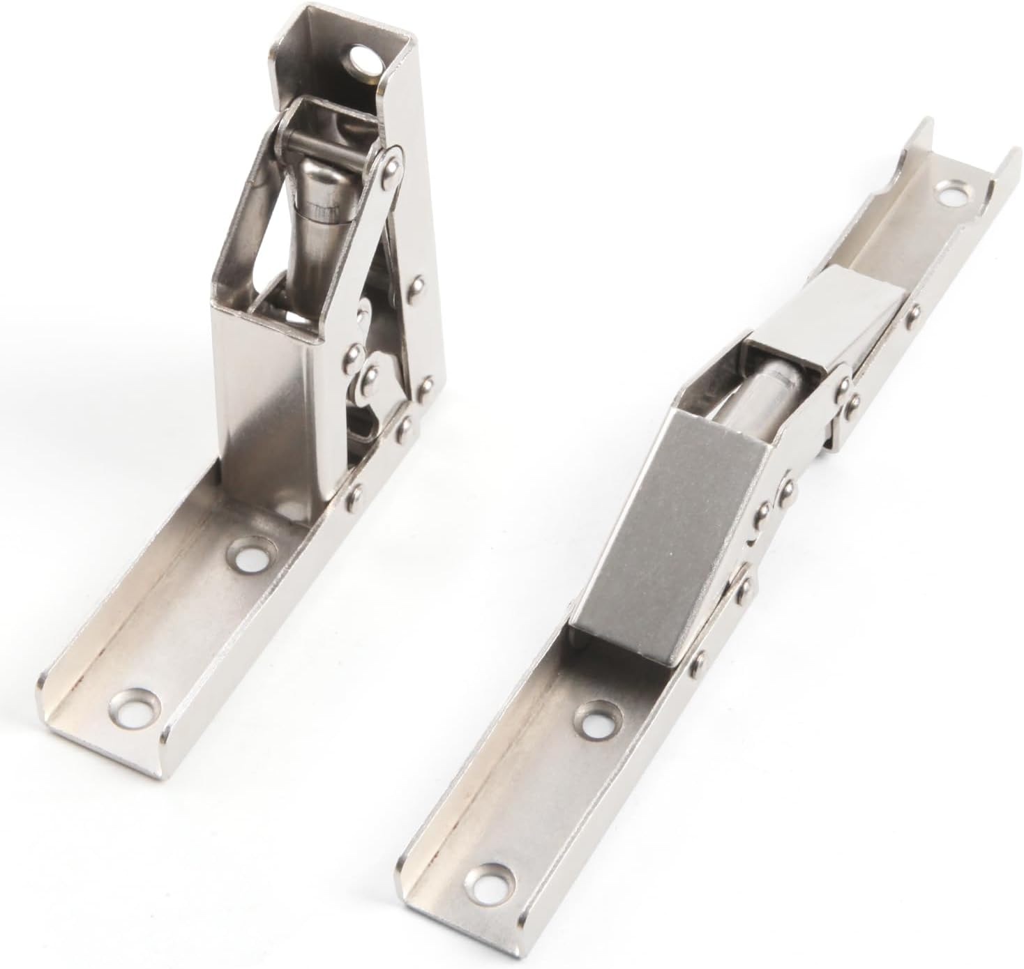 HBL' 4 Pack 90 Degree Folding Hinge Bracket for Pull Down Shelf, Cabinet Drawers, Attic Door or DIY Projects