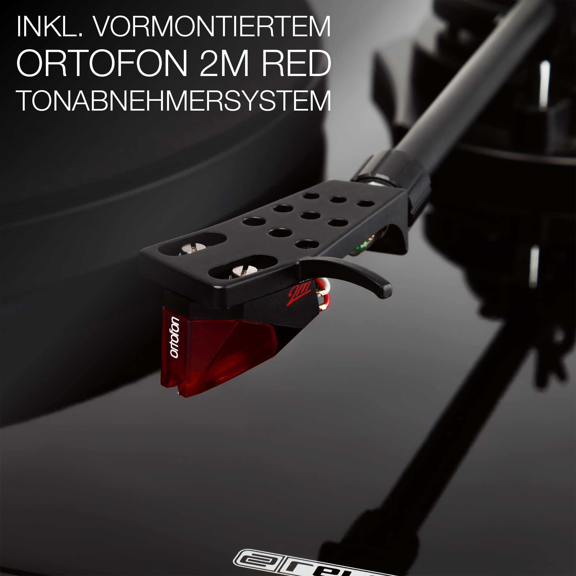 Reloop Turn 3 MK2 | Riemengetriebener HiFi-Plattenspieler mit USB-Aufnahmefunktion, Ortofon 2M Red Tonabnehmersystem, Integrierte Motorkontrolle (33/45/78 RPM), Anti-Skating, Schwarz