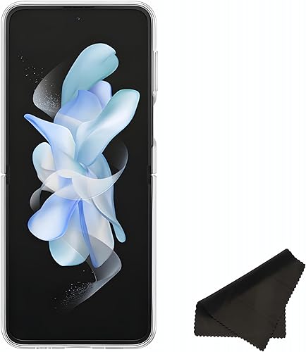 Miniatura 2 de Samsung Funda transparente para Galaxy Z Flip 4 con anillo integrado, agarre seguro, protección de diseño transparente, fácil instalación, calidad