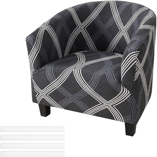 HOKITCH Armchairs Elastic Covers Tub Sofa Seat Slipcover Washable Couch Protector for Coffee Bar Hotel Home Decoration(Grey)