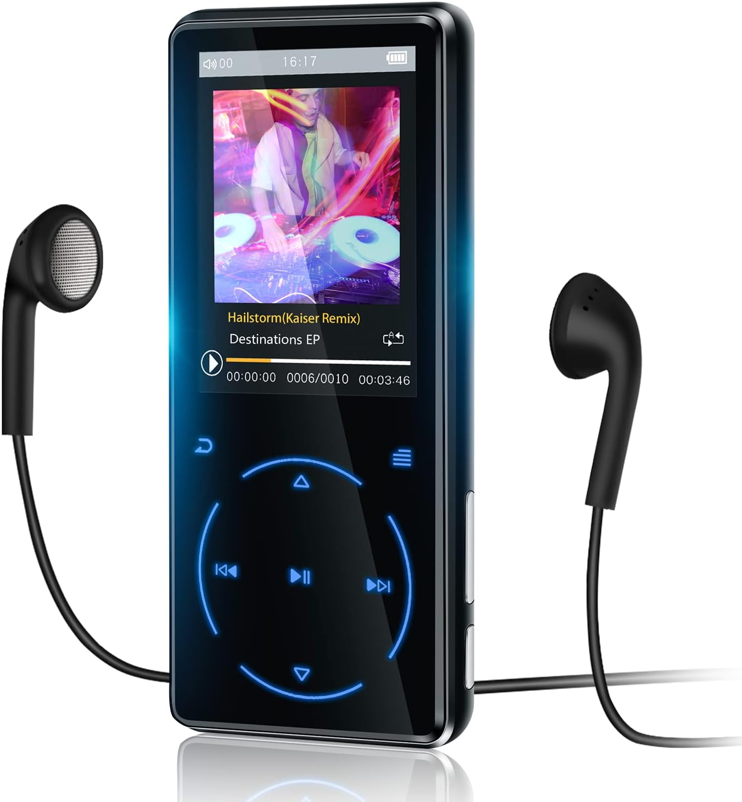 MP3 Player, 16GB MP3 Player with Bluetooth 4.0, Portable HiFi Lossless Sound MP3 Music Player with FM Radio Voice Recorder E-Book 2.4'' Screen, Support up to 128GB (Headphone, Sport Armband Included), Black (8541721342)