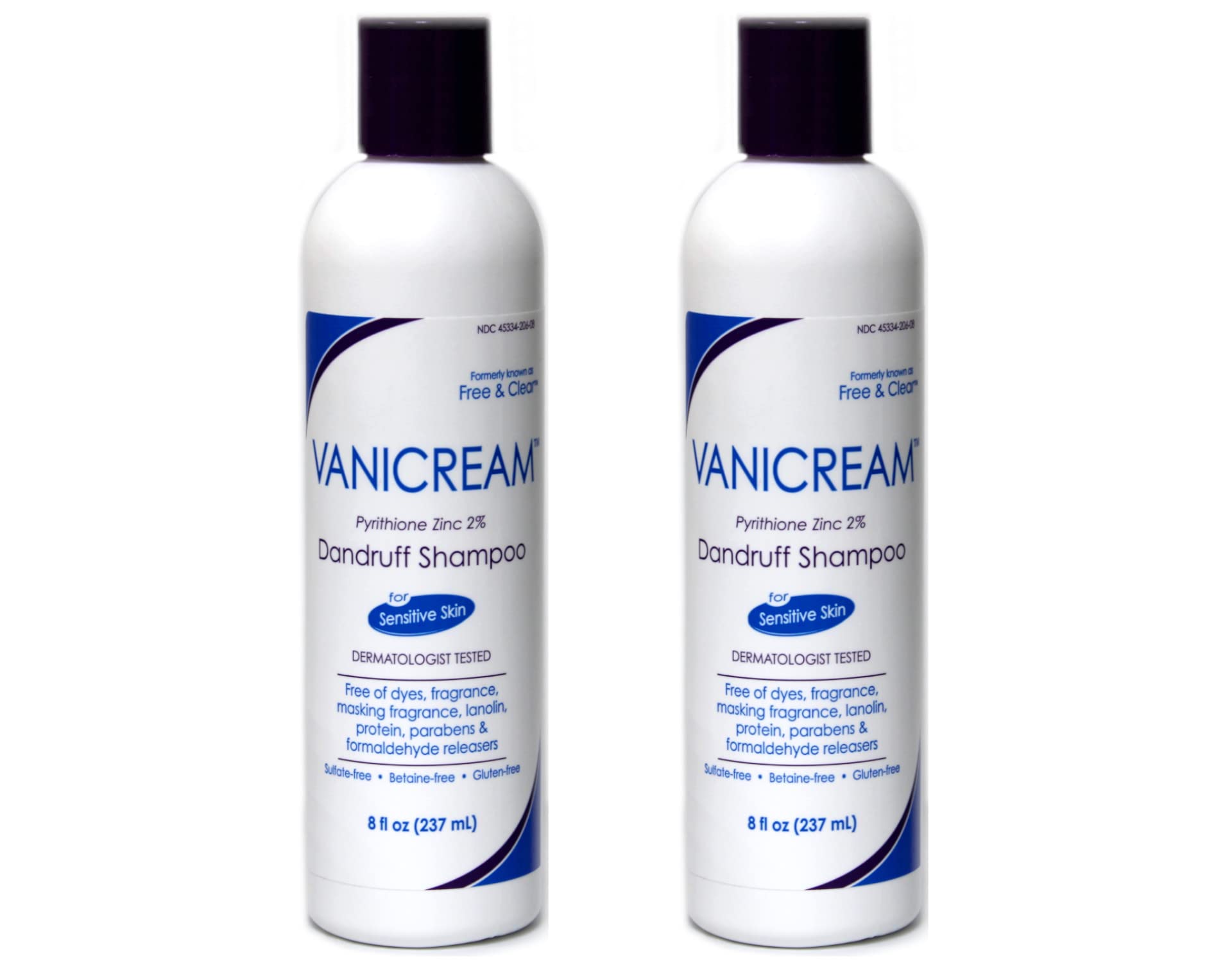 Vanicream Medicated Anti-Dandruff Shampoo, 8 fl oz Each (Pack of 2)