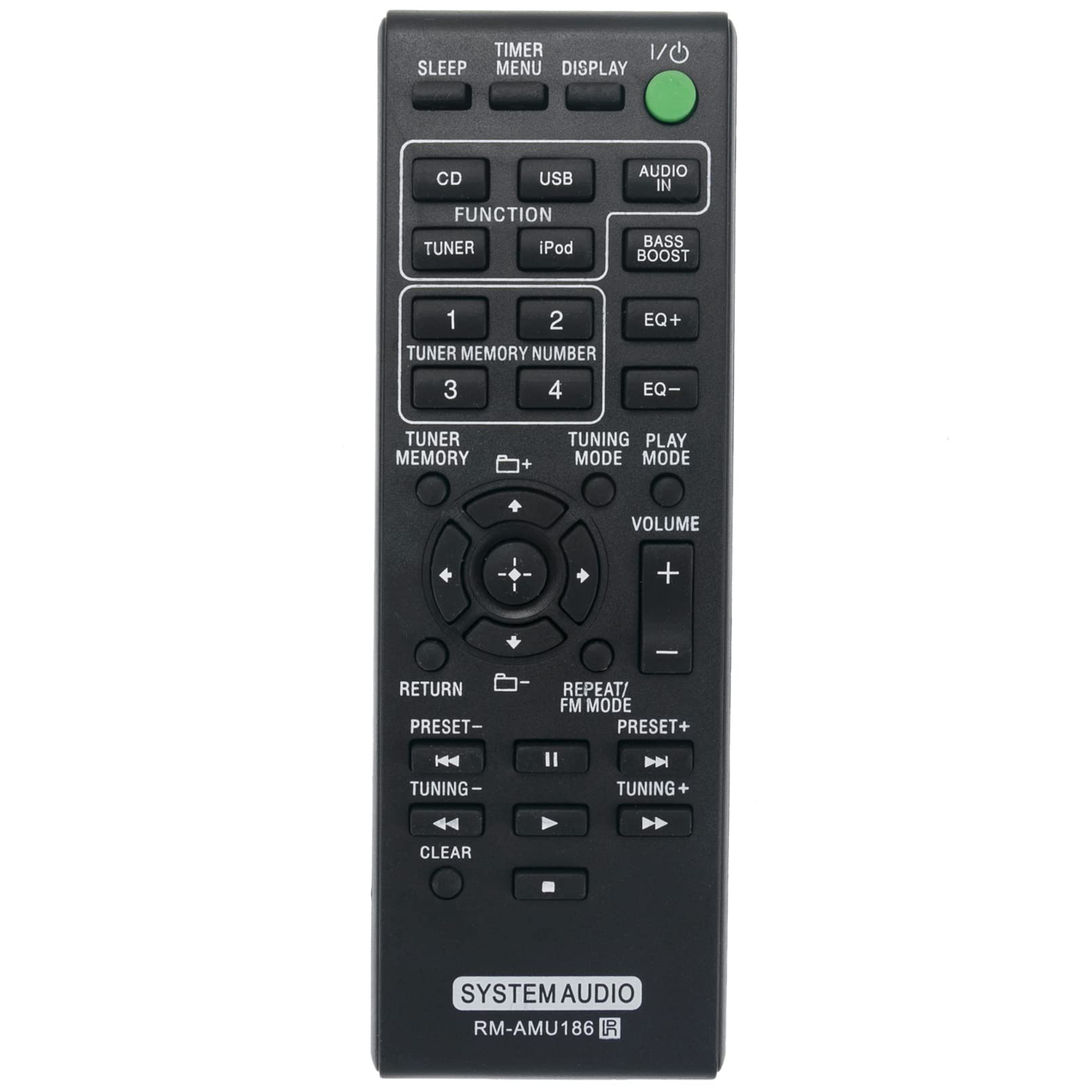 RM-AMU186 Replacement Remote Control Commander fit for Sony Music System MHC-EC719iP HCD-EC719iP MHC-EC919iP HCD-EC919iP MHCEC719iP HCDEC719iP MHCEC919iP HCDEC919iP