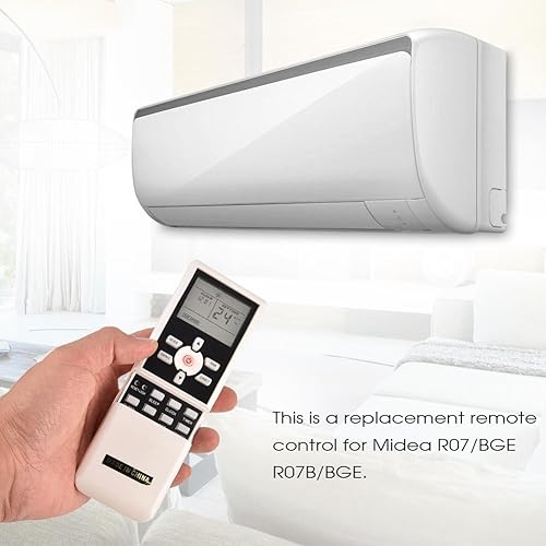 Miniatura 5 de Reemplazo de control remoto para aire acondicionado Midea R07BGE R07BBGE, control remoto de aire acondicionado para Midea R07